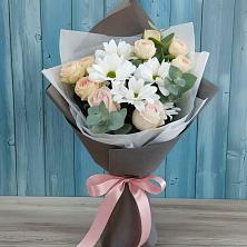 Букет цветов из:  Хризантемы и Розы в Хадыженске