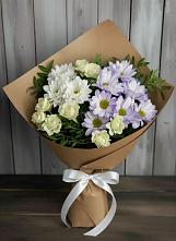 Букет цветов из:  Хризантемы и Розы в Хадыженске