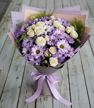 Букет цветов из:  Хризантемы и Розы в Хадыженске